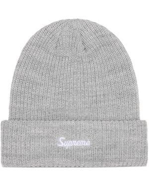 Supreme Loose Gauge Beanie Hat - Grey