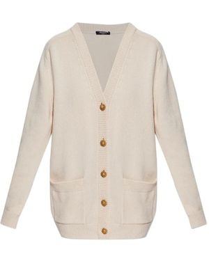 Balmain V-neck Cardigan - White