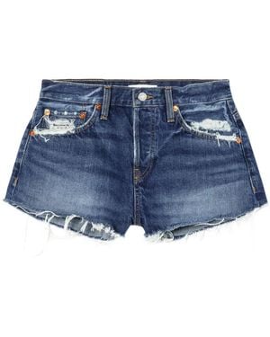 RE/DONE Mid-Rise Denim Shorts - Blue