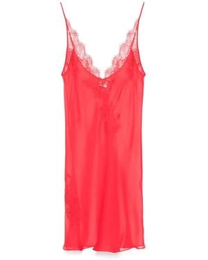 Carine Gilson Calais Caudry レース スリップ - レッド