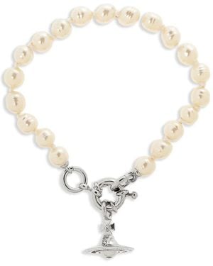 Vivienne Westwood Bracciale Con Pendente Orb - Bianco