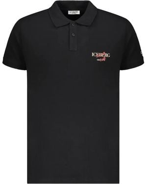 Iceberg Logo-Detail Polo Shirt - Black