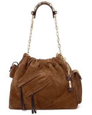 Ba&sh June Chain-Link Shoulder Bag - Brown