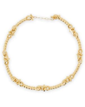 Ferragamo Large Gancini Twisted Bracelet - Metallic