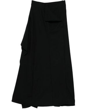 Yohji Yamamoto Panelled Skirt - ブラック