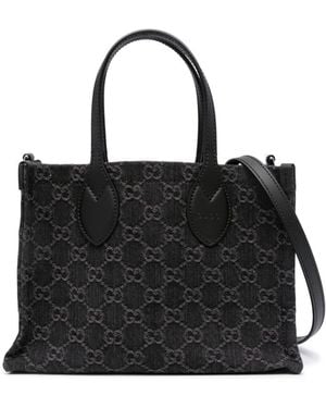 Gucci Borsa Shopping Ophidia GG Misura Media - Nero