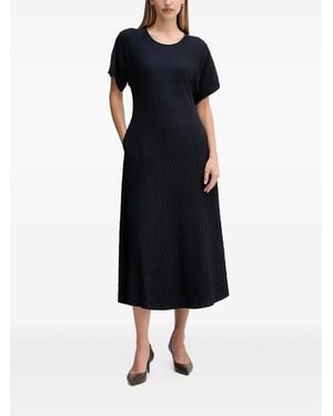 Sandro Ferrone Pleated A-Line Midi Dress - Black