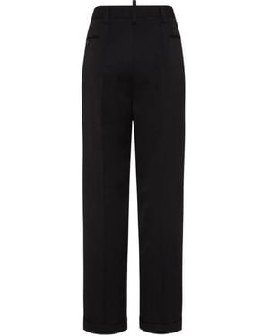 DSquared² Straight-Leg-Hose Mit Hohem Bund - Schwarz