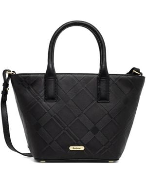 Barbour Birch Deboss Quilted Tote Bag - Black