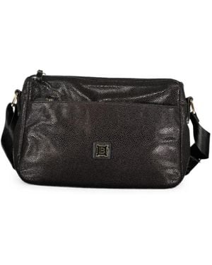 Laura Biagiotti Tapiro Logo-Plaque Shoulder Bag - Black