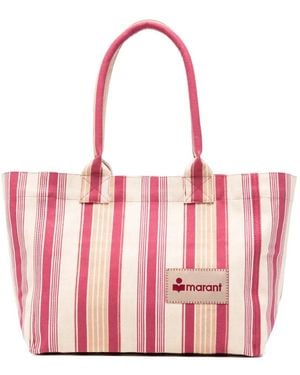 Isabel Marant Yenky Zipped Cotton Tote - Pink