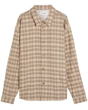 FRAME Checked Flannel Overshirt - Natural