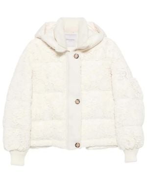 Ermanno Scervino Embroidered Lace-Overlay Jacket - White