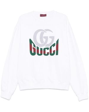 Gucci Logo-Print Sweatshirt - White