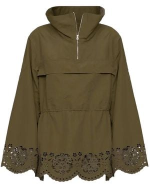 Sea Vittoria Eyelet-Embroidered Jacket - Green