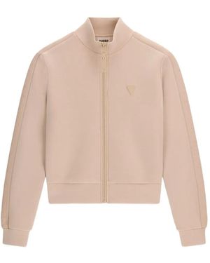 Guess Side-Logo-Tape Sweatshirt - Natural