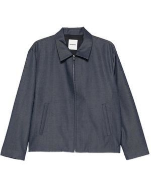 Sandro Zipped Shirt Jacket - Blue