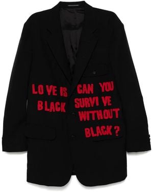 Yohji Yamamoto Patchwork Blazer - Black