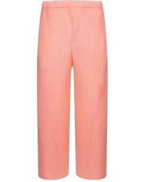 Homme Plissé Issey Miyake Pleated Wide-Leg Pants - Pink