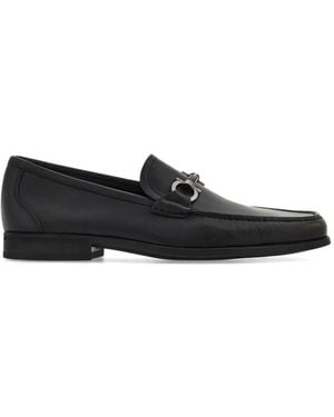 Ferragamo Gancini Ornament Loafers - Black