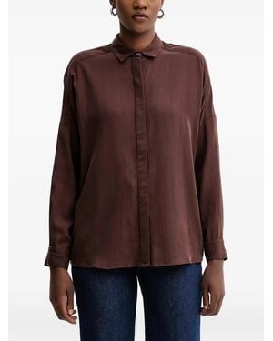 Sessun Button-Up Shirt - Brown