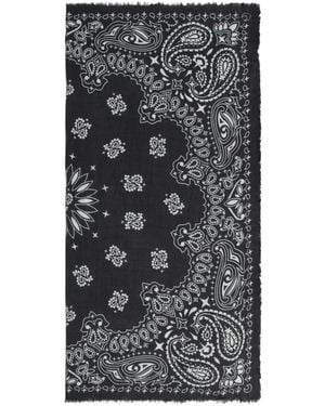 ARIZONA LOVE Paisley-Print Fringed Scarf - Grey