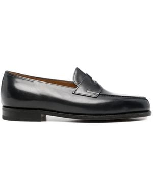 John Lobb Lopez Leather Loafers - Black