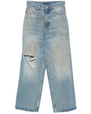Vetements Distressed-Effect Five-Pockets Jeans - Blue