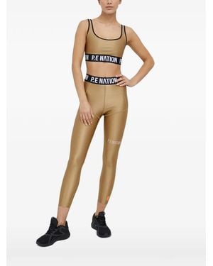 P.E Nation Logo-Underband Sports Bra - Natural