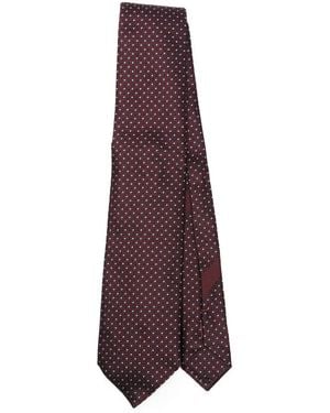 Dolce & Gabbana Foulard En Soie À Motif Géométrique - Violet