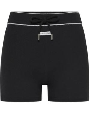 Marine Serre Short À Lien De Resserrage - Black