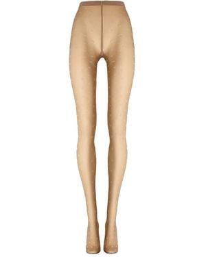Wolford Daisy Floral Tights - Natural