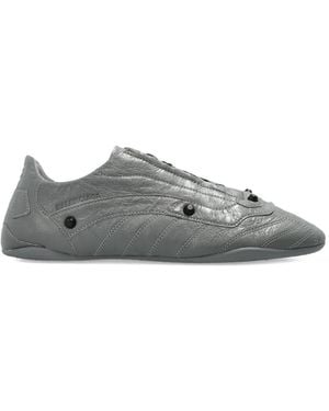 Balenciaga Quilted Lace-Up Sneakers - Gray