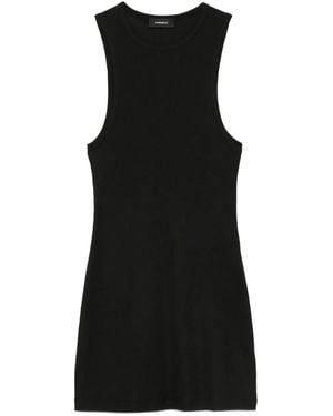 Wardrobe NYC Ribbed Racer-Back Top - Black