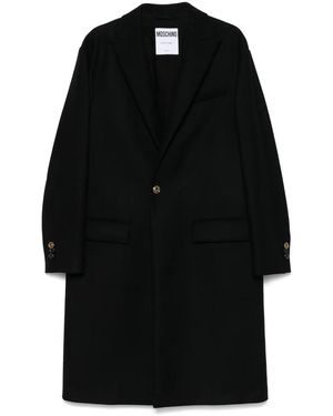 Moschino Single-Breasted Coat - Black