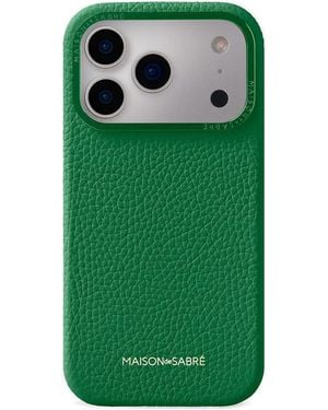 Maison De Sabre Leather Iphone 17 Pro Case - Green