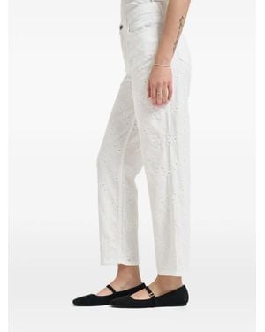 Liu Jo Embroidered Trousers - White