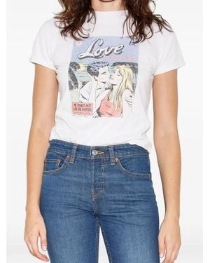 RE/DONE T-Shirt Con Stampa - Blu