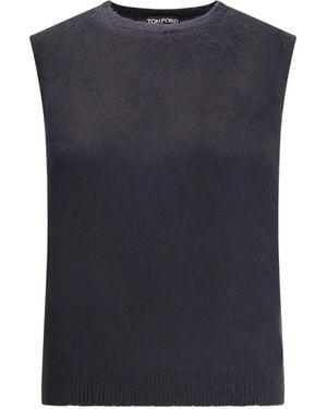 Tom Ford クルーネック タンクトップ - ブルー