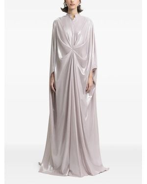 Gemy Maalouf Draped Loose-Cut Maxi Kaftan - Multicolour