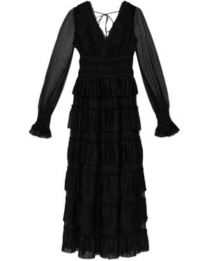 AllSaints ラッフル ティアードドレス - ブラック