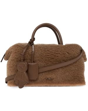 Max Mara Medium Teddy Boston Bag - Brown