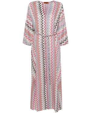 Missoni Zigzag-Woven Maxi Dress - White