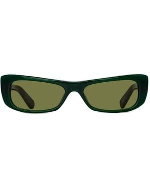 Linda Farrow X Jacquemus Rectangle-Frame Sunglasses - Green