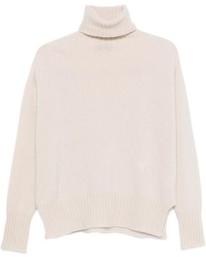 Roberto Collina Turtleneck Ribbed Sweater - Natural