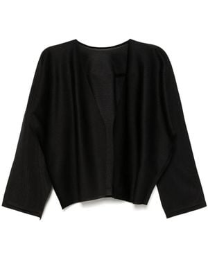 Pleats Please Issey Miyake A-Poc Form Pleated Jacket - Black