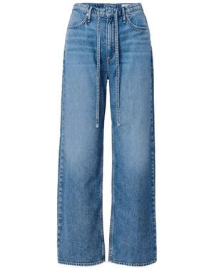 Rag & Bone Vaqueros Phoebe Con Cordón - Azul