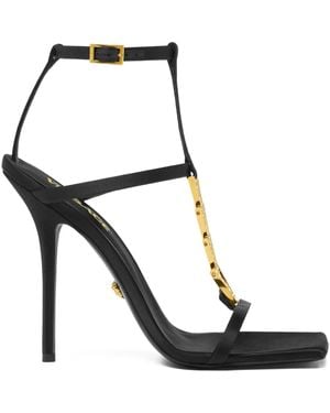 Versace ビジュートリム サンダル - ブラック