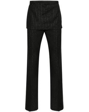 Acne Studios Pinstripe-Pattern Trousers - Black