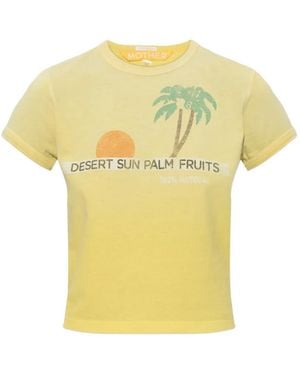 Mother Camiseta The Itty Bitty Ringer Con Palmera Estampada - Amarillo